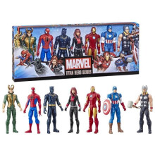 Maxi Pack Avengers 7 Figuren von 30 cm, 5 Zubehörteile, Marvel Avengers Titan Hero Series