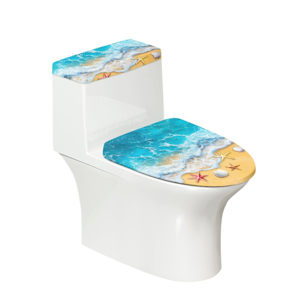 Toilet Lid Cover Set Polyester Washable Reusable 9122141657910