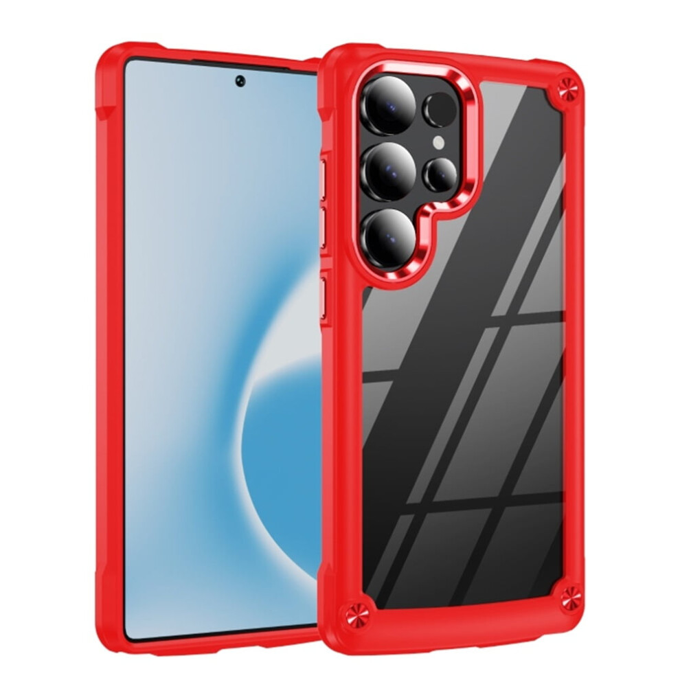 Case For Compatible With Samsung Galaxy S25 Ultra 6.9" Â Four-Corner Airbag, Shock-Absorbing, Electroplated Alloy Lens Protection, Hard Clear 9193271101888