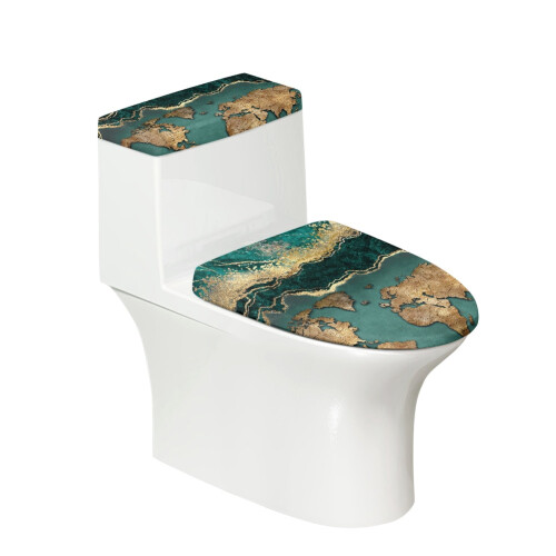 Vintage Map Keep Dust Stick WC Protector Cover Reglabil Elastic Bottom pentru Baie Home