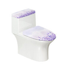 Ensemble de 2 couvre-abattants de toilette Lavender Horizon, élégants et dotés d'un élastique de fond.