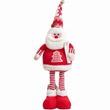 Decoración navideña de peluche de pie: Papá Noel, muñeco de nieve, reno – Para mesa, chimenea o ventana (Santa Claus) en interiores o