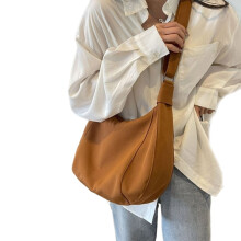 Dámska ležérna plátená jednofarebná taška cez rameno s nastaviteľným popruhom, študentská veľká crossbody taška, taška na knedle