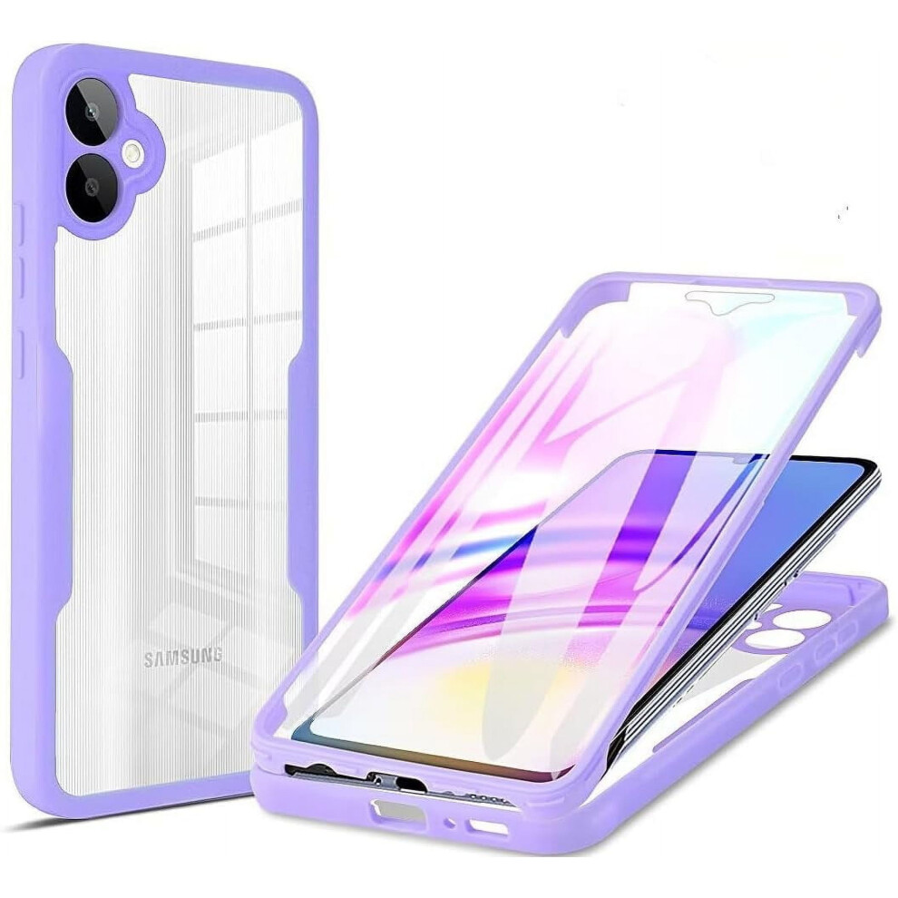 Slim Rugged Hybrid 3-In-1 Case With Built-In Screen Protector For Galaxy A03 (Purple) Â Compatible With Samsung Galaxy A03 Purple 9327961746008