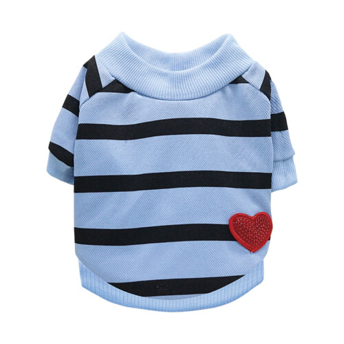 Pet Cat Summer Clothes Lightweight Soft Breathable Striped