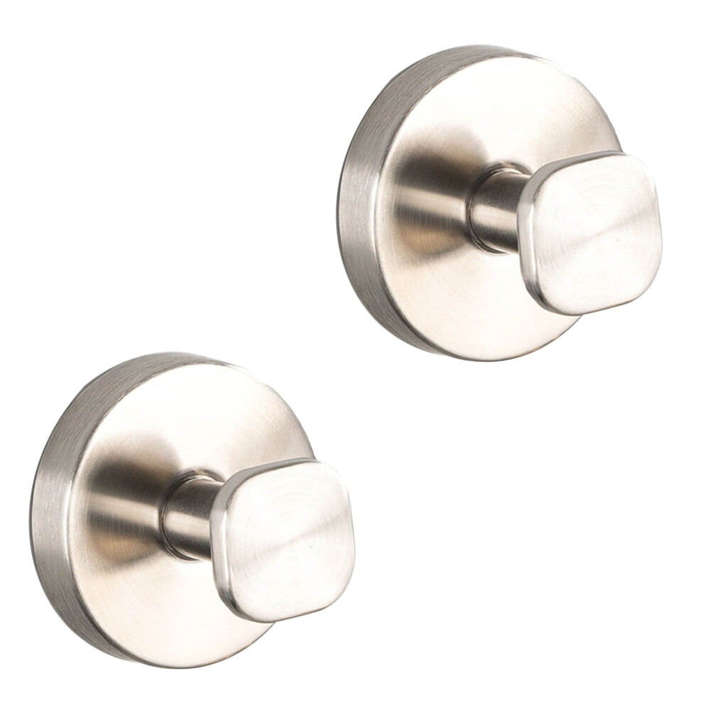 2Pcs Suction Cup Hooks For Shower, Bathroom, Kitchen Â Compatible With Glass, Mirror, Tile; Holds 11 Lbs, Waterproof & Matte 9327961746978