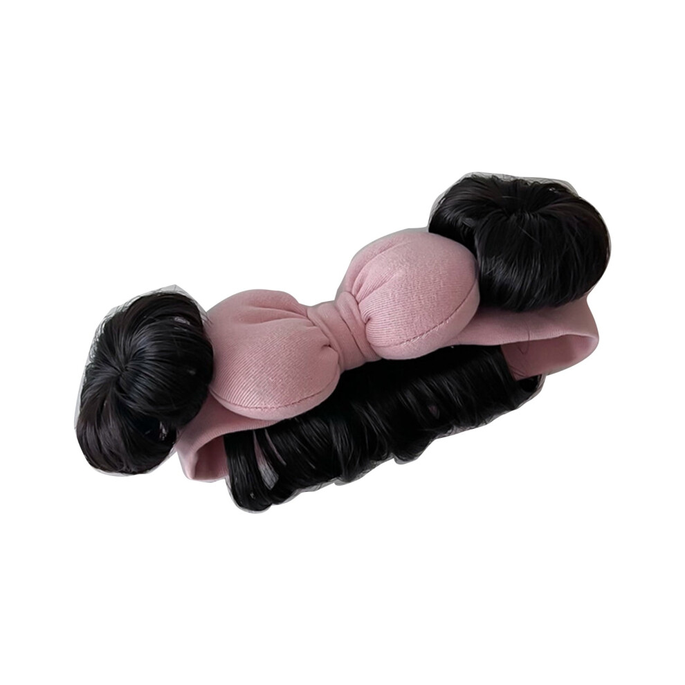 Trendy Baby Bun Headwear Bowknot Girls Hair Bangs Fashionable Hair Accessory Cosplay Party Headband for Girls