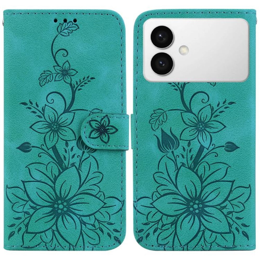 Pu Leather Flip Wallet Case With Magnetic Closure & Card Slots, Compatible With Samsung Galaxy S26 Edge 5G 6.7" Green 9353595656826