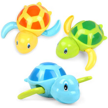 Bath Toys for Toddlers 1-5Y, Pool Toys for Kids, Wind-Up Swimming Turtle, Floating Bathtub Toys, Gift for Boys & Girls (3 Pcs)