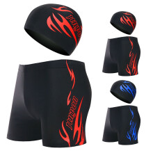 2 Pcs/Set Swimming Trunks^ - Quick Dry Breathable Elastic Great Stitching Swimming Cap for Swimming Pool