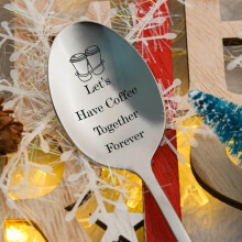 Personalized Engraved Spoon for Husband/Wife – 7.68" Stainless Steel Keepsake, Romantic Gift for Anniversary, Valentine's Day & Christmas |