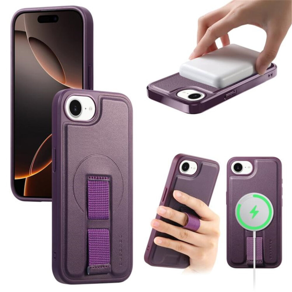 For Compatible With Iphone 16E 6.1" Case With Belt Clip Holster And Kickstand Magsafe Magnetic Phone Cases,,For Compatible With Iphone 16E Purple 9353595660243