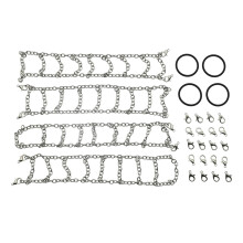 Metal Snow Tire Chains Upgrades RC Car Tire Traction Chain Set Suitable for MN82 1/12 Pickup Truck Remote Control Crawler Car