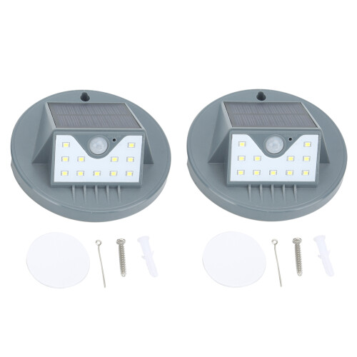 Waterproof Wall Light, Outdoor Solar Lights With Garden Light Features, Energy Saving Solid Hard Plastic Motion Sensor Sconce For Advanced