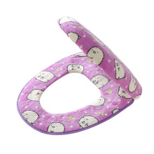 Set di morbidi cuscini lavabili per sedile WC, cuscino allungato portatile da viaggio per un'esperienza di lusso in bagno (2 pezzi, viola)