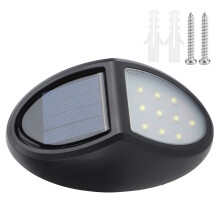 Luminária solar decorativa para exteriores, com placa de polisilício para maior eficiência, luminária de parede solar à prova d'água ideal para