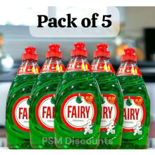 Fairy Clean and Fresh Original Washing Up Liquid 320 ml Each (Pack of 5)