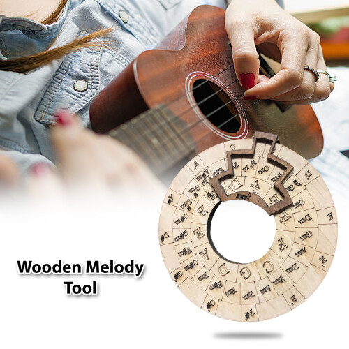 Wooden Melody Tool Circle Wheel 12cm 28g Natural 1