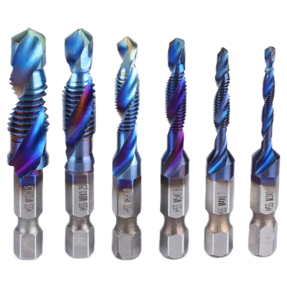 Blue Coated 6pc Tap and Drill Kit