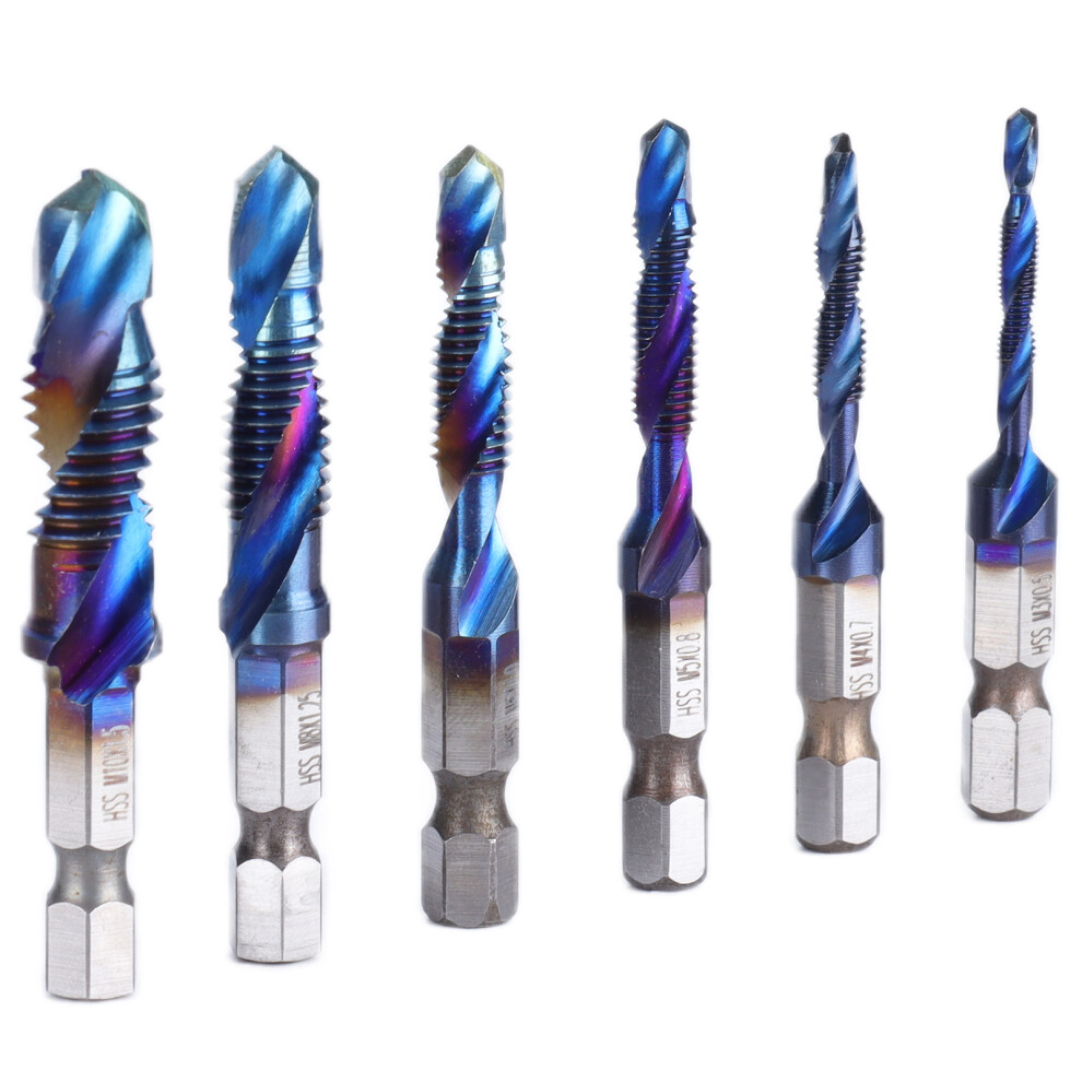 6Pc High-Speed Steel Tap Drill Set 7444352472413