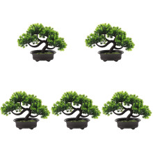 5Stk Realistisches Fake Bonsai Grün Plastik Für Und Wohnung