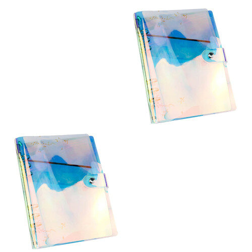 2Pièces Protège-Cahiers PVC Coloré Multi Pour École