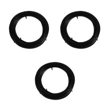 3Rouleaux Corde Suspendue Inoxydable Plastique Noir Résistante
