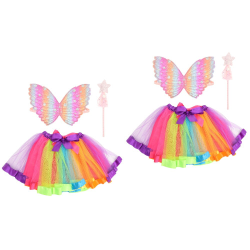2Ensembles Costume Rose Ailes Baguette 2