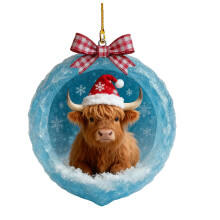Ornamenti a forma di ghianda con animali del bosco, accogliente decorazione natalizia a forma di grotta di ghiaccio, pigna personalizzata e creatura