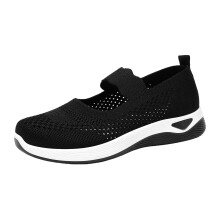 Willtoo2026Ortopediska slip-on promenadskor för kvinnor – Bekväma, broderade, stöd för hålfoten, bred vidd, svarta 5.5W