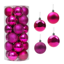 24 palline natalizie infrangibili (30 mm) con cordino per appenderle – Compatibili con l'albero di Natale