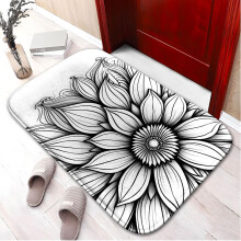 3D Flower75Αντιολισθητικό χαλί μπάνιου με αφρό μνήμης: Απορροφητικό, στεγνώνει