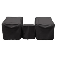 3-delige set hoezen voor tuinmeubelen, waterdichte hoezen voor 2 stoelen en een salontafel, UV-bestendige bescherming, zwart