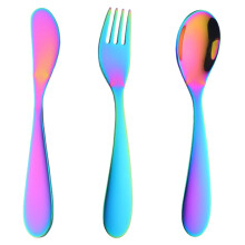 Kids Stainless Steel Cutlery Set Fork Spoon 3-Pc
