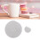 Round Cotton Cup Mat Pad 11cm Light Gray Handmade 1