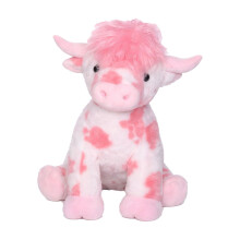 Peluche de vaca de las Tierras Altas rosa, juguete de peluche suave de 25 cm, peluche realista con peso – Ideal para regalos de San Valentín