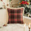 Πράσινα & Κόκκινα Μαξιλαροθήκες Tartan 18x18, Καρό με μπορντούρα Buffalo, 1