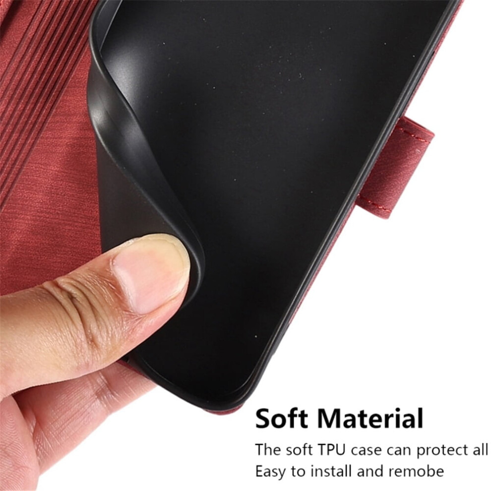 Leather Flip Wallet Case For Samsung Galaxy A13 4G/5G Red 9170372596904