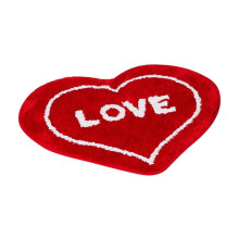 Valentine's Day Red Heart Tufted Bath Rug – Non-Slip, Compatible with Bathroom, Kitchen, Bedroom & Living Room