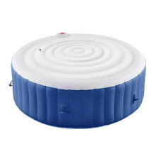 Round 4.5 Ft Inflatable Hot Tub Cover with Foldable Design Energy Saving Lid