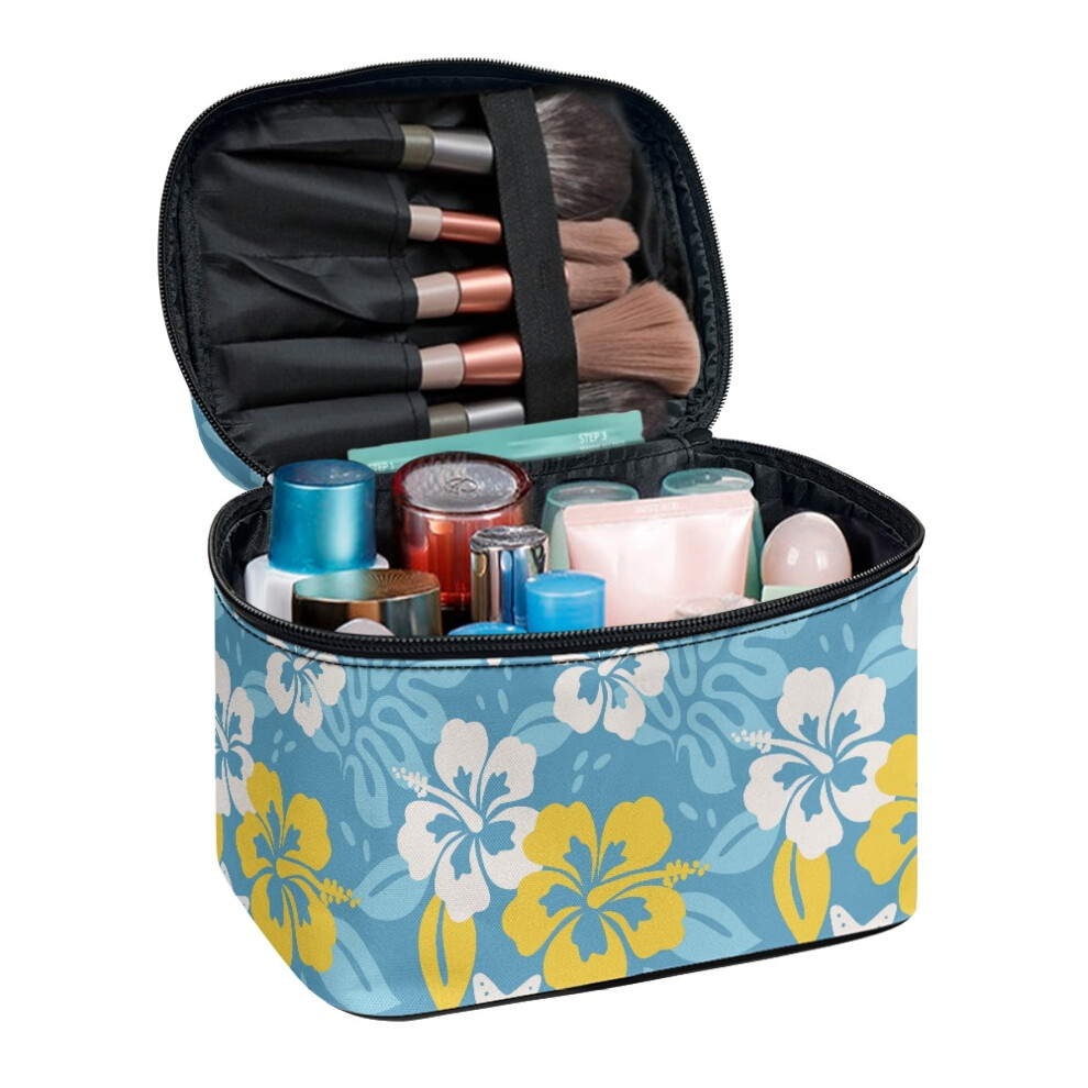 Flowers Design Multi-Purpose Cosmetic Toiletry Bag Double Zip Birthday Sister