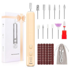 Professionele elektrische nagelfrees - Manicureset met 20.000 toeren per minuut, inclusief 12 opzetstukken en 100 schuurbandjes voor manicure en