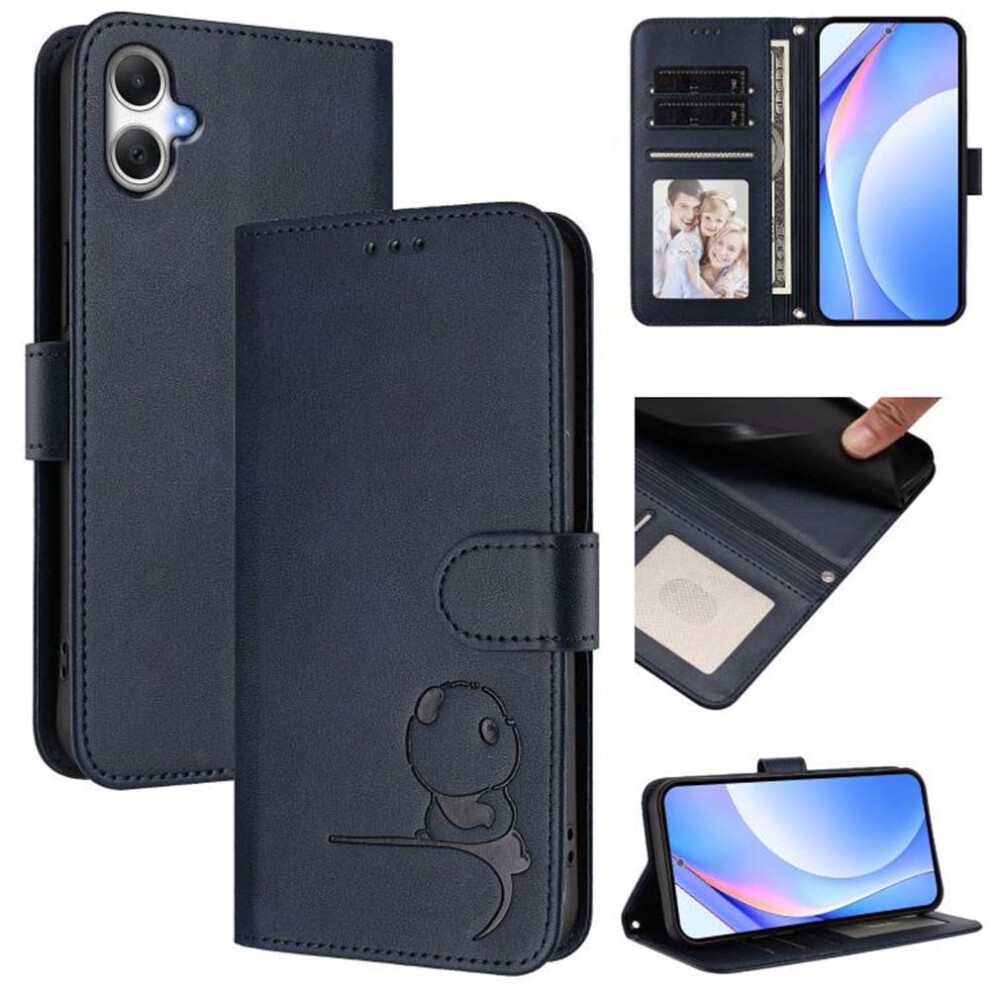 Rfid-Blocking Leather Flip Case For Samsung Galaxy A06 4G/5G Â With Card Slot, Magnetic Clasp & Stand Blue 9193271104957