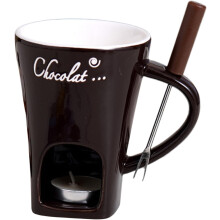 Chocolate Fondue Mug Set with Forks, 2-Piece