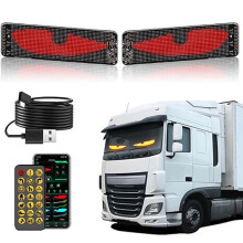 Schermo LED flessibile per lunotto posteriore dell'auto - Luci a LED personalizzabili con oltre 100 motivi, telecomando wireless per camion e veicoli