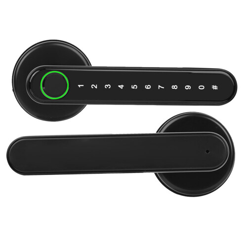 Touchscreen Fingerprint Smart Door Lock Keyless Entry Bluetooth App Control Zinc Alloy Build Multi Method Unlock Fast Recognition Technology Low 1