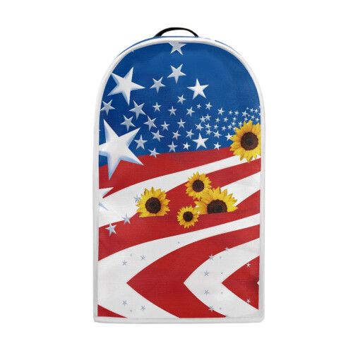 Κάλυμμα σκόνης Sunflowers and The American Flag για χρήση στην κουζίνα, ανθεκτικό στις διαρροές