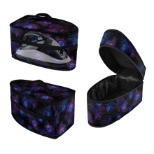 Dustproof Travel Iron Storage Case Durable Peacock Feathers Compatible with Full-Size Irons and Accessories Portable Steamer Carrying Case, Bag Only