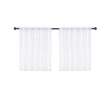 Count 2pcs 29x36" Solid Colour Short Curtains Semi Kitchen Bathroom Thin Home, Gifts for Mom