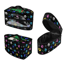Sac de transport pour dĂ©froisseur vapeur de voyage, grand format, Ă motifs d'empreintes de pattes colorĂ©es, compatible avec la plupart des fers Ă